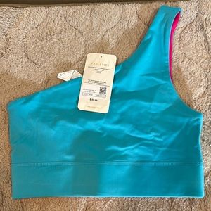 Fabletics One shoulder sports bra. Size medium